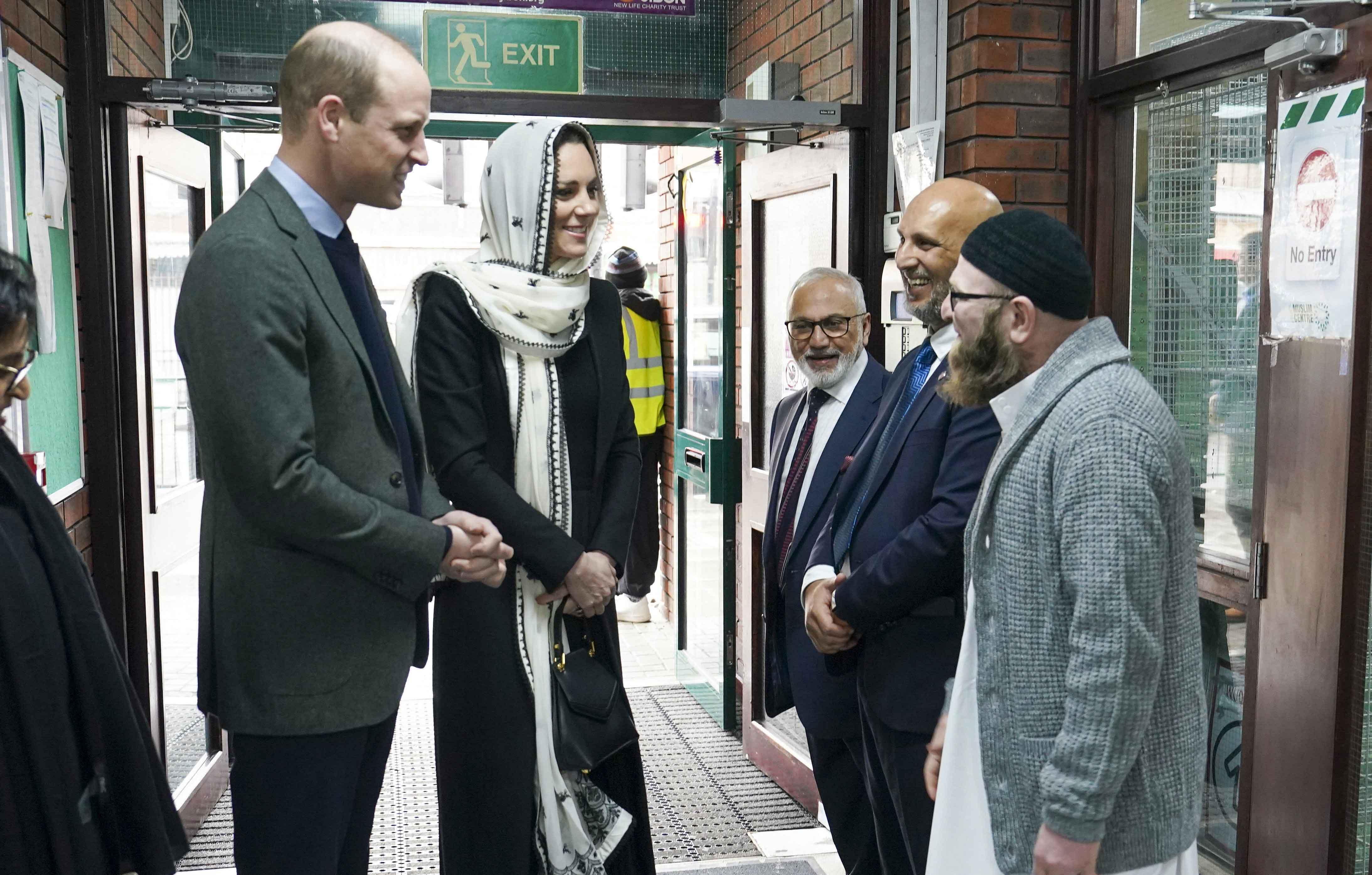 princess of wales kate and prince of wales william at hayes muslim center