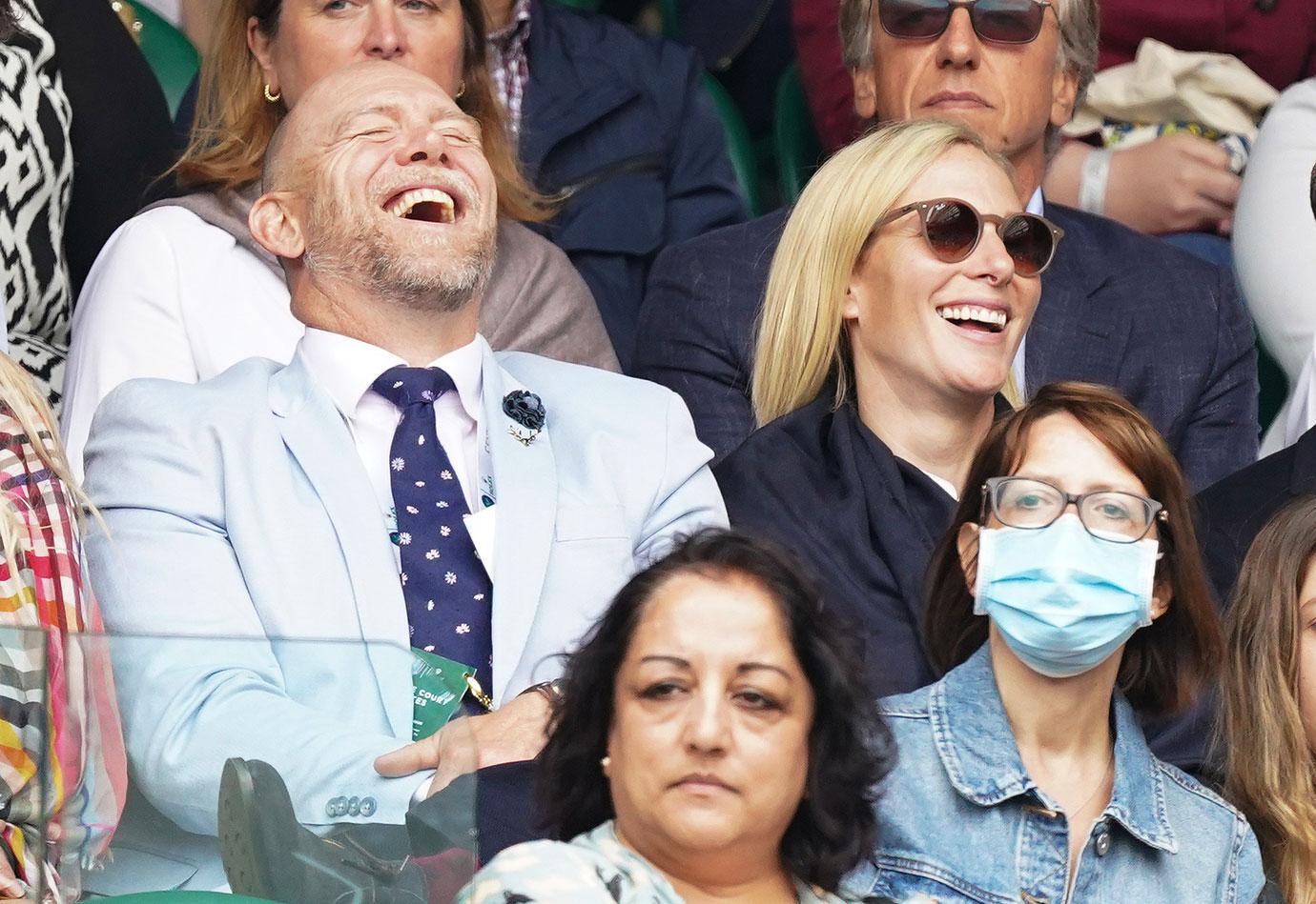 zara phillips mike tindall at wimbeldon