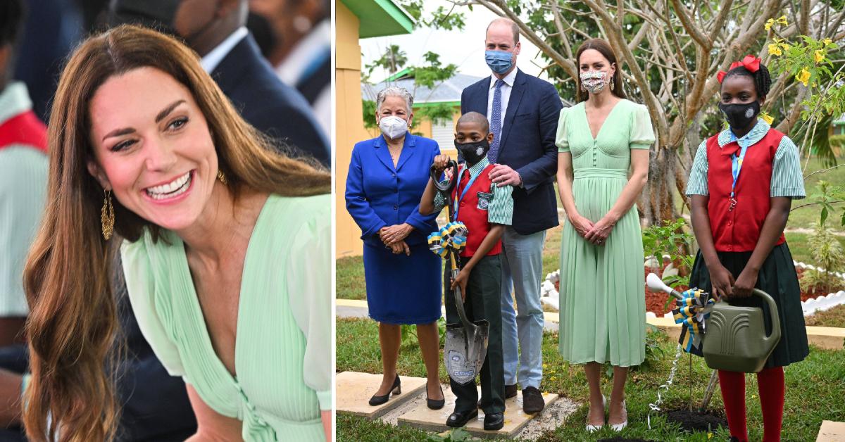 krone strømper bekymre Kate Middleton & Prince William Visit School In The Bahamas: Photos