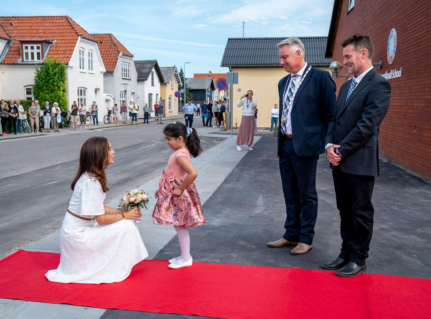 crown princess mary of denmark attends the official opening of lolland international school