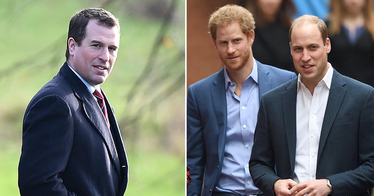 who is peter phillips walk in between prince harry prince william