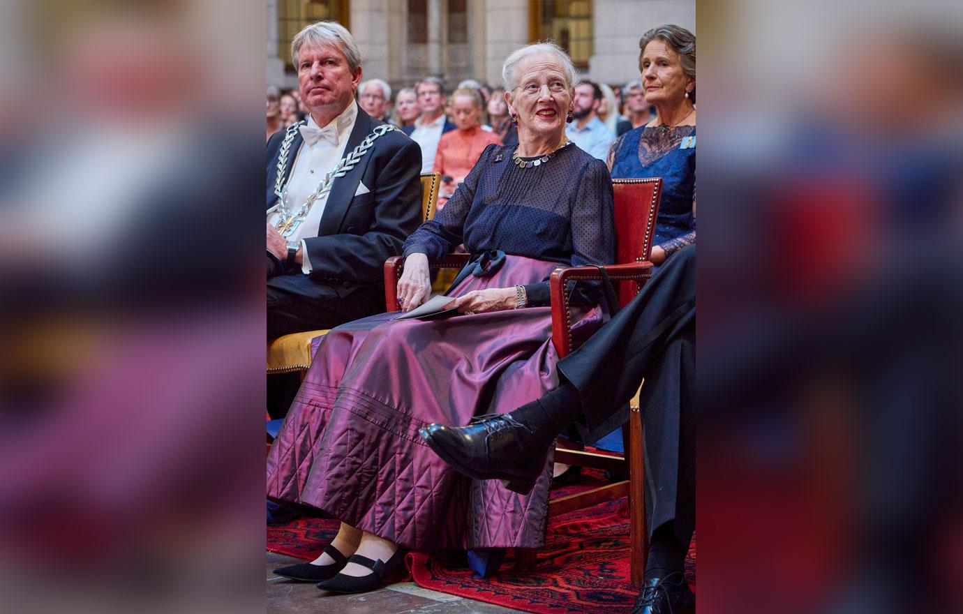 queen margrethe of denmark arrival to town hall copenhagen