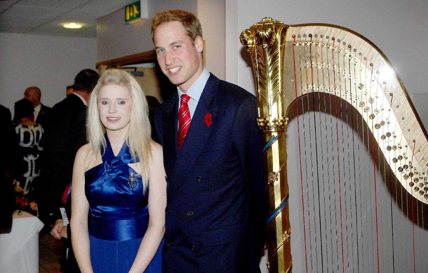 harpist at prince williams wedding recalls joke about prince harry