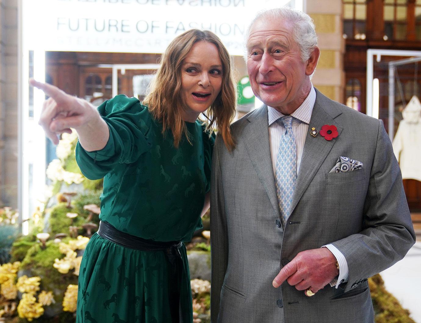 prince charles views a stella mccartney fashion installation