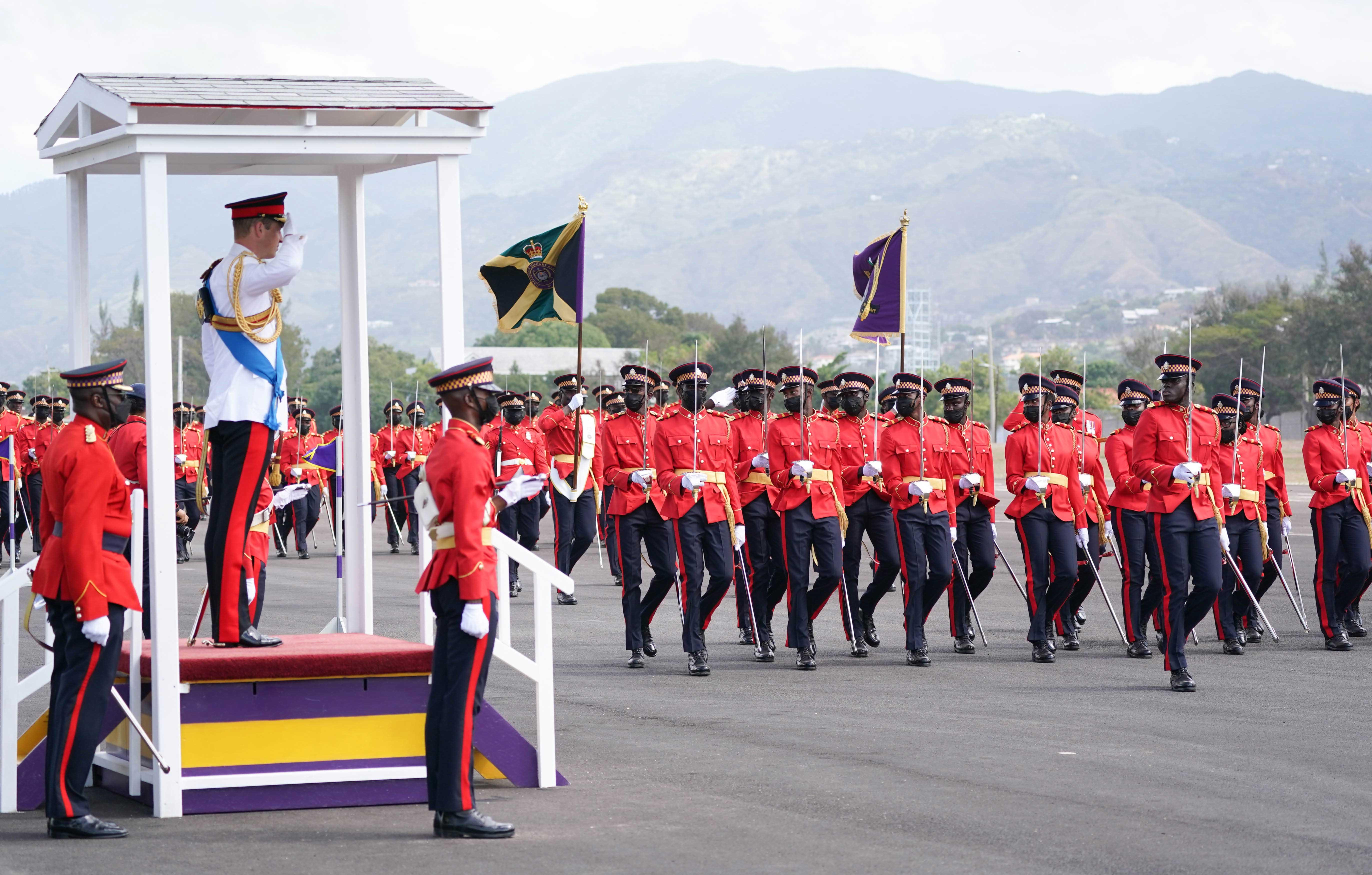 the duke and duchess of cambridge attend the inaugural commissioning parade