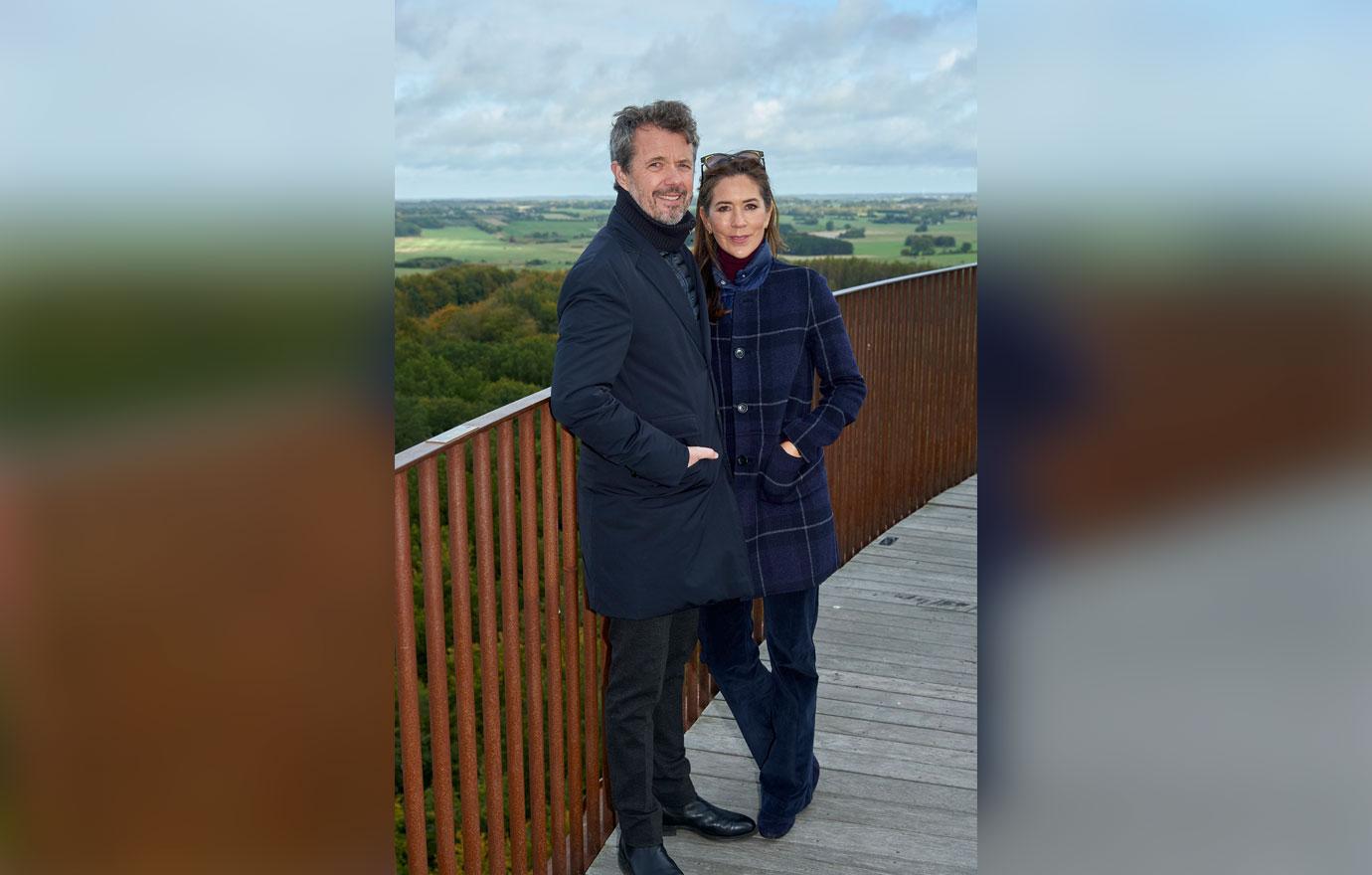 danish crownprince couple visit forest tower