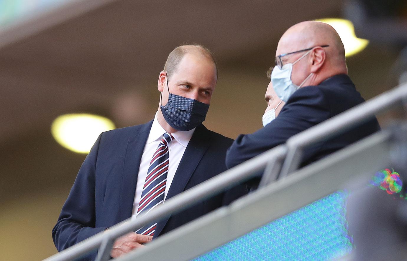 prince william at the uefa championship match at wembley stadium