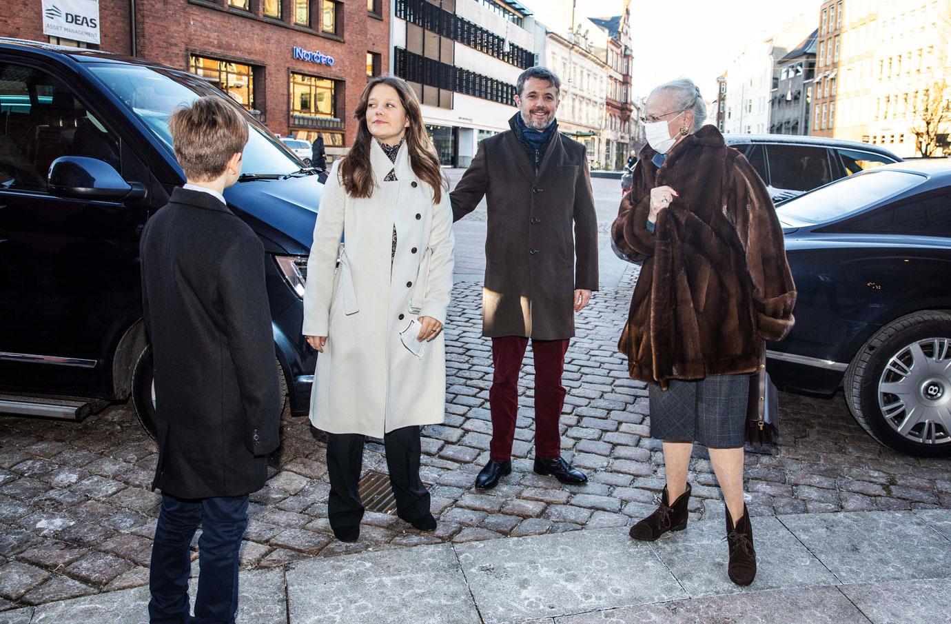 the danish royal family attend christmas eve and christmas day church