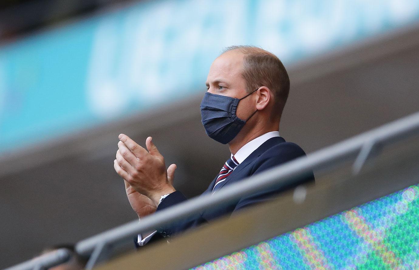 prince william at the uefa championship match at wembley stadium