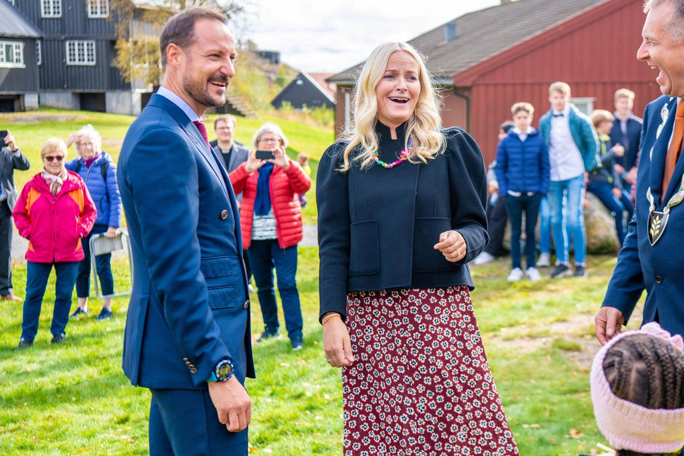 crown prince haakon and crown princess mette marit of norway visit hoytorp fort and indre ostold