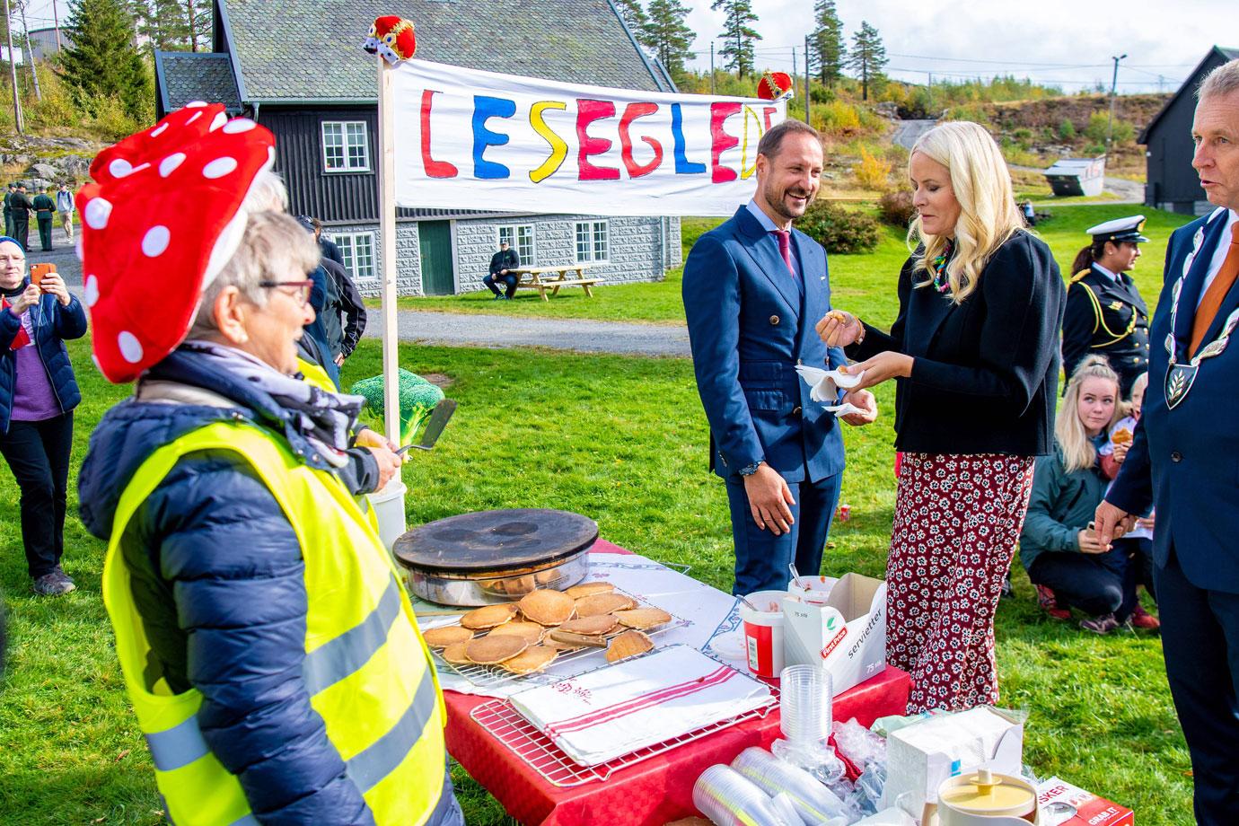 crown prince haakon and crown princess mette marit of norway visit hoytorp fort and indre ostold