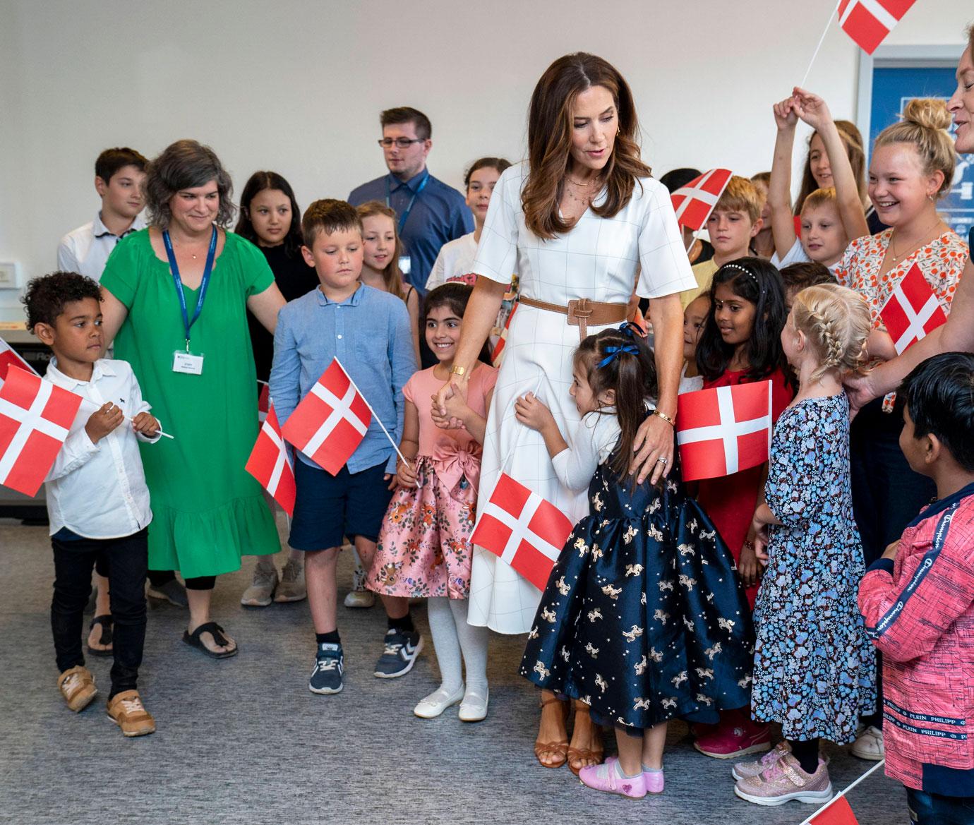 crown princess mary of denmark attends the official opening of lolland international school