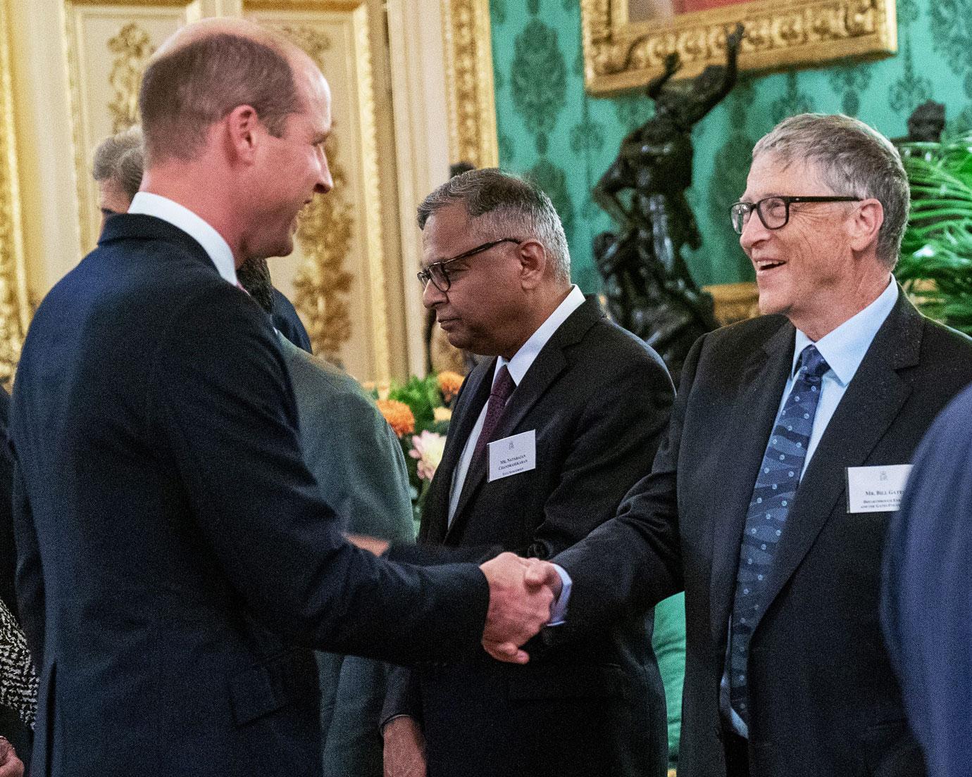 the queen prince william royal family host a reception for bill gates international business and investment leaders