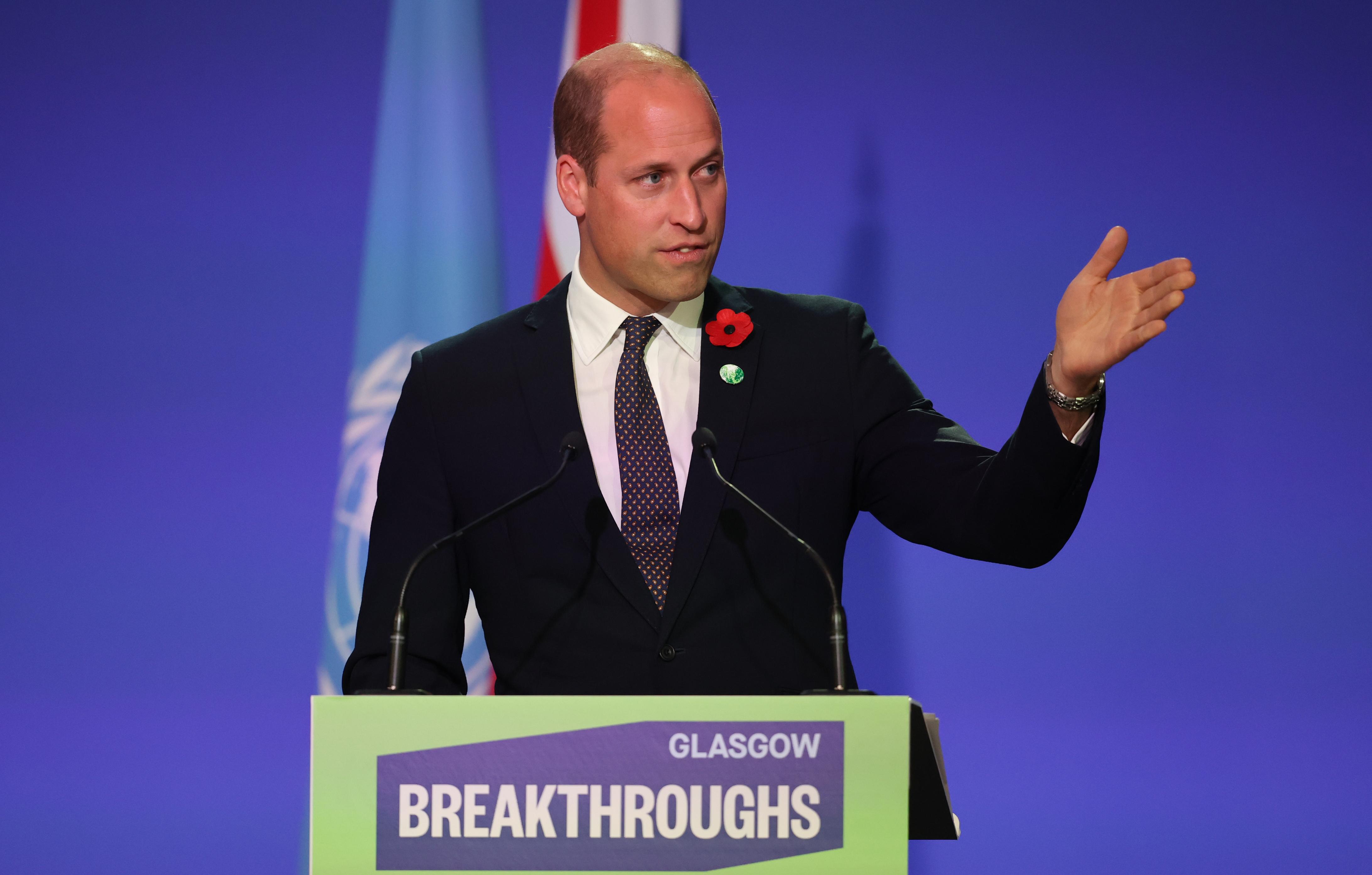 prince william at the earthshot prize at cop