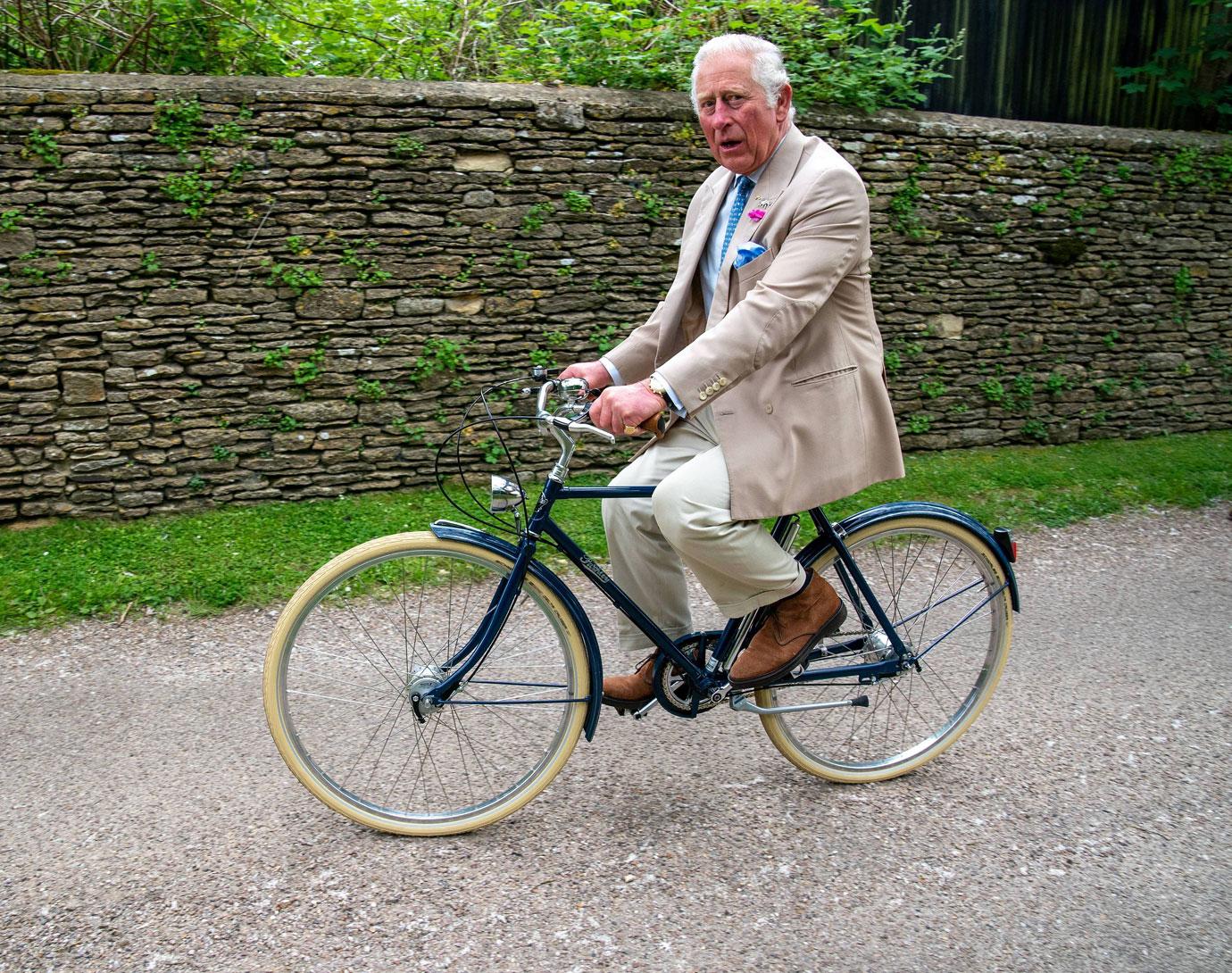 prince charles at palaces on wheels cycling event