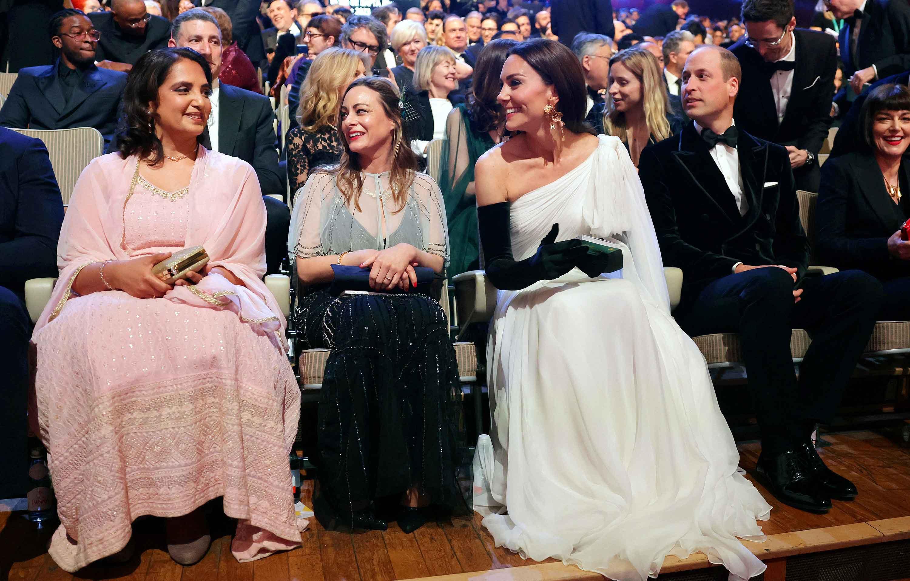 the prince and princess of wales attend the bafta film awards