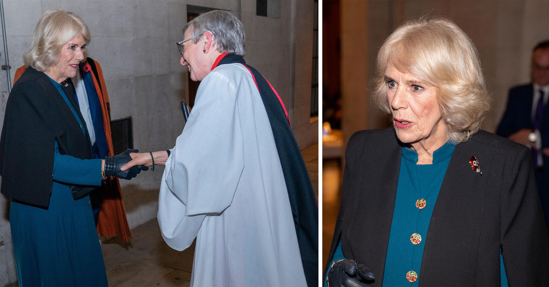 the duchess of cornwall camilla attends service at st brides church pp