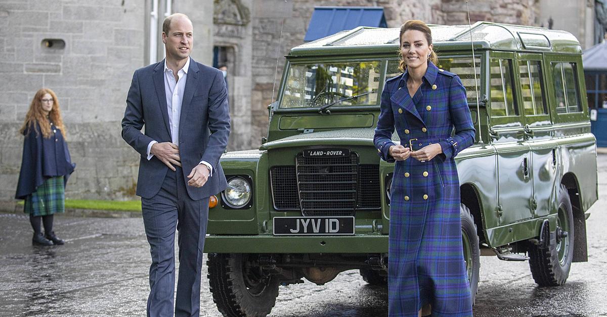 kate middleton prince william use prince philip vintage land rover attend drive in movie