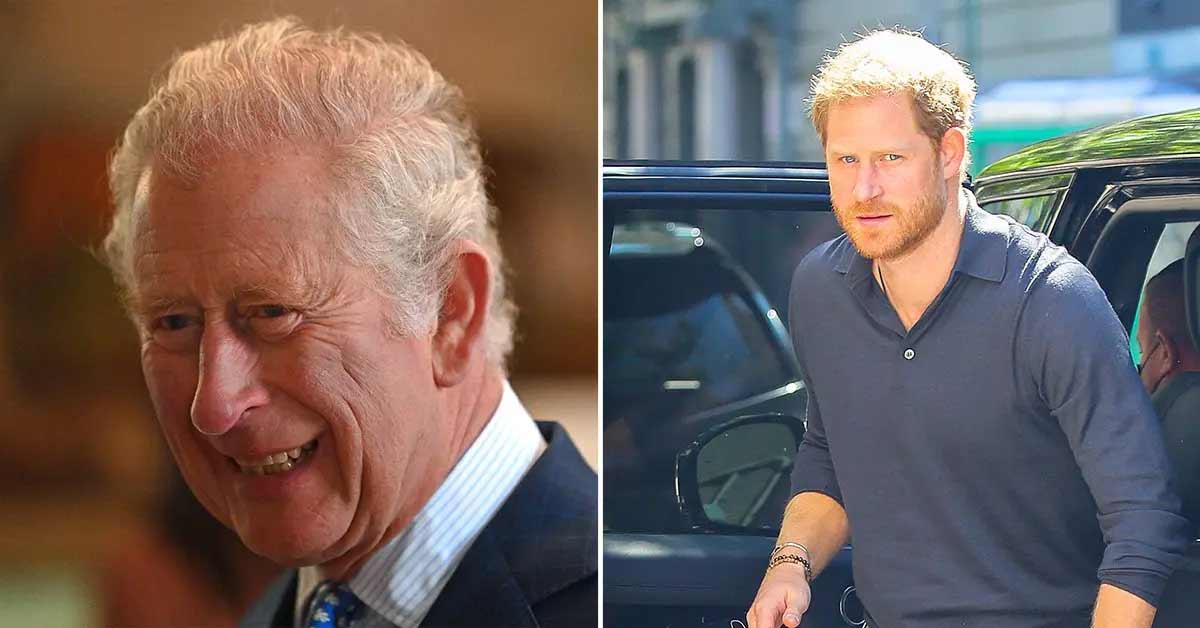 who king charles bursts into laughter after fan begs him for prince harrys royal return pp