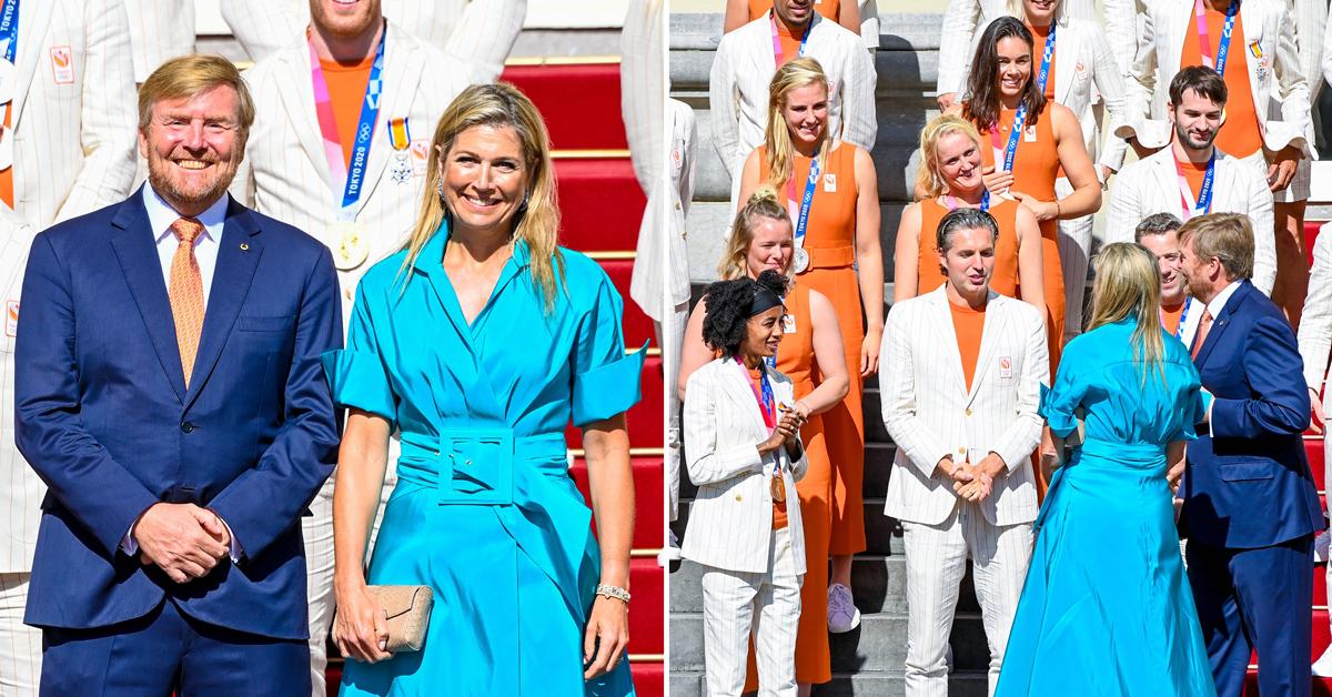 queen maxima and king willem alexander receive dutch olympic medal winners the hague