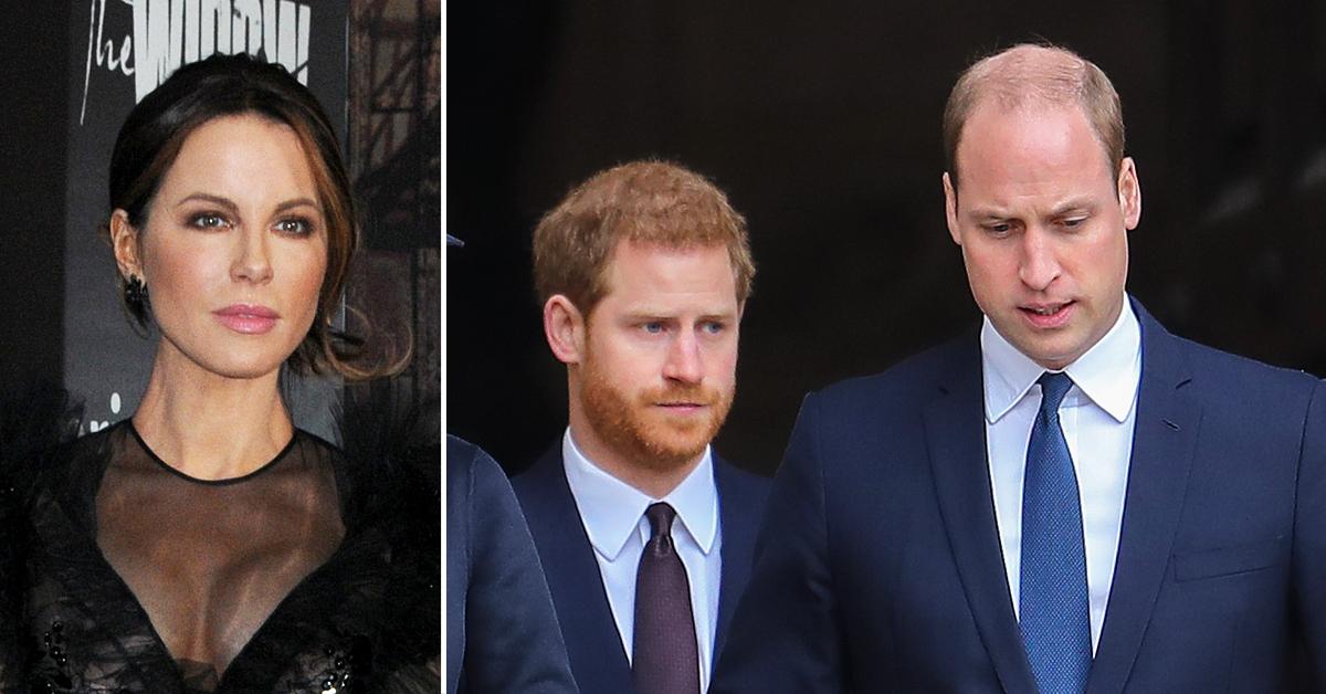 kate beckinsale understood prince harry prince william were going through princess diana died