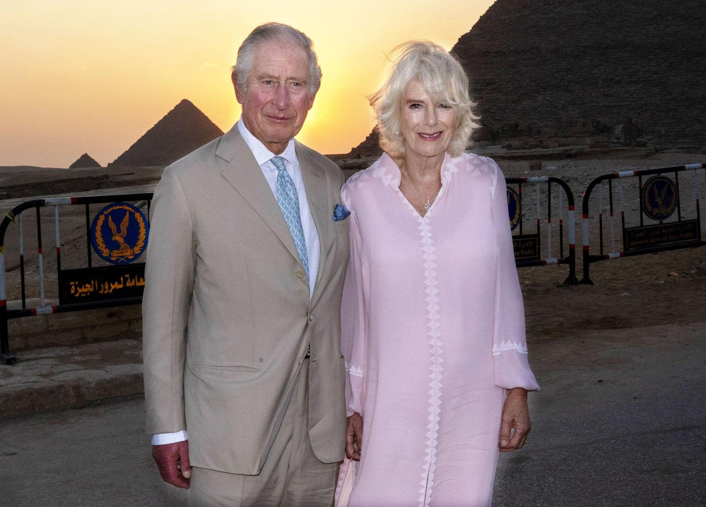 prince charles and camilla visited the great pyramids of giza and the great sphinx of giza