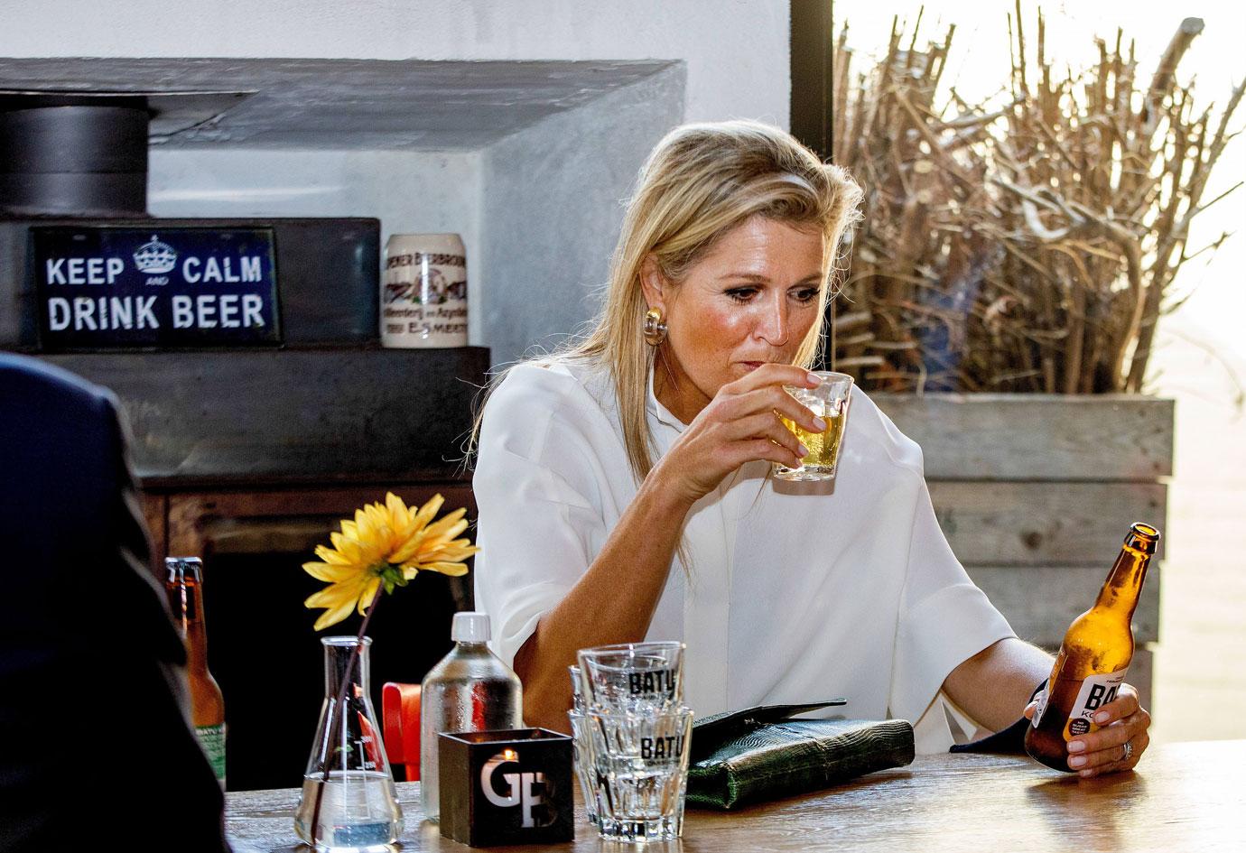 queen maxima visits gulpener beer brewery