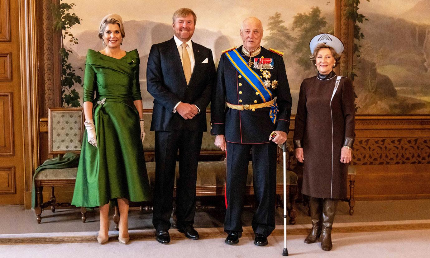 king willem alexander and queen maxima of the netherlands with norway royals during a meeting