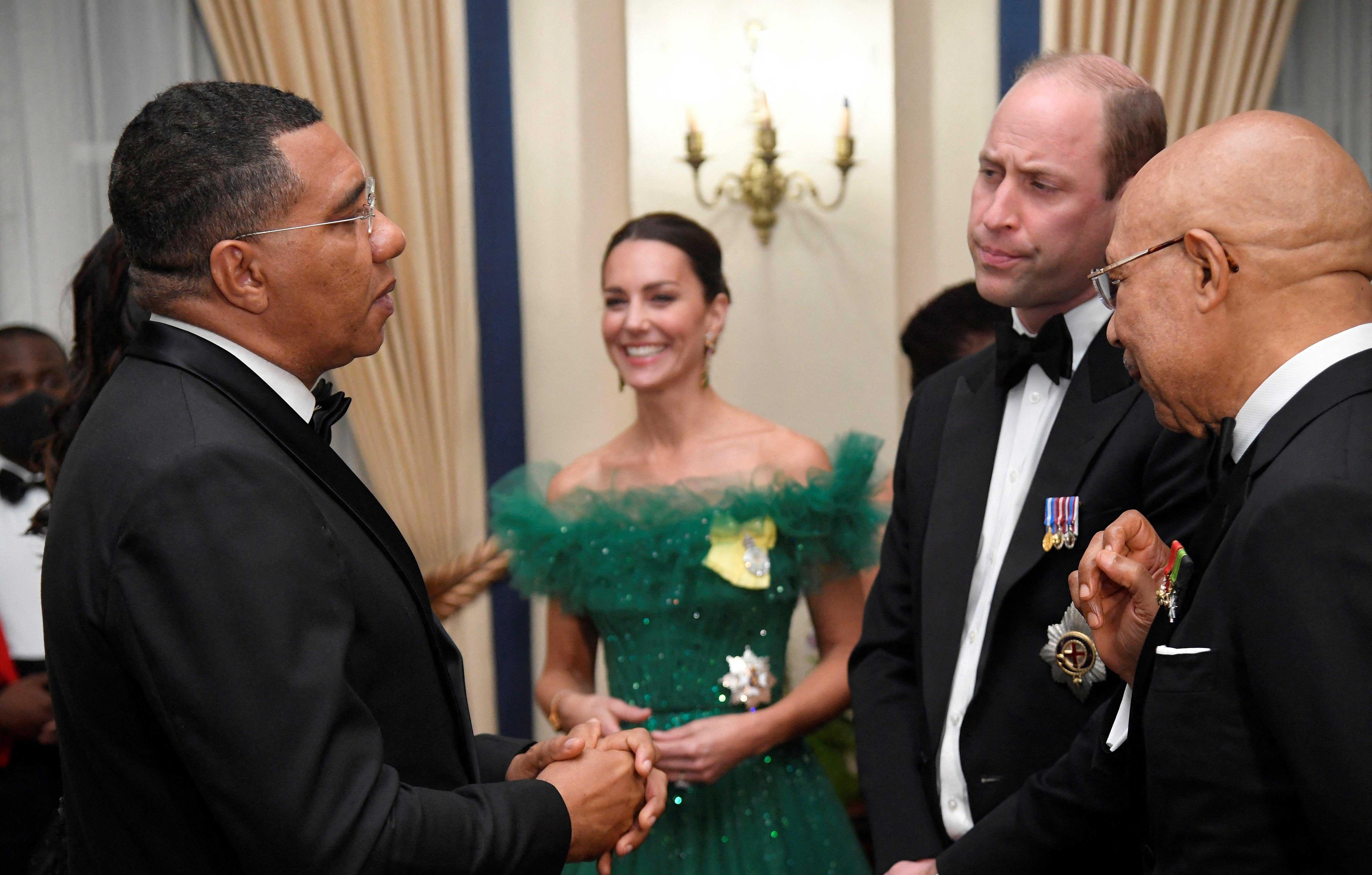 the duke and duchess of cambridge visit belize jamaica and the bahamas green dress