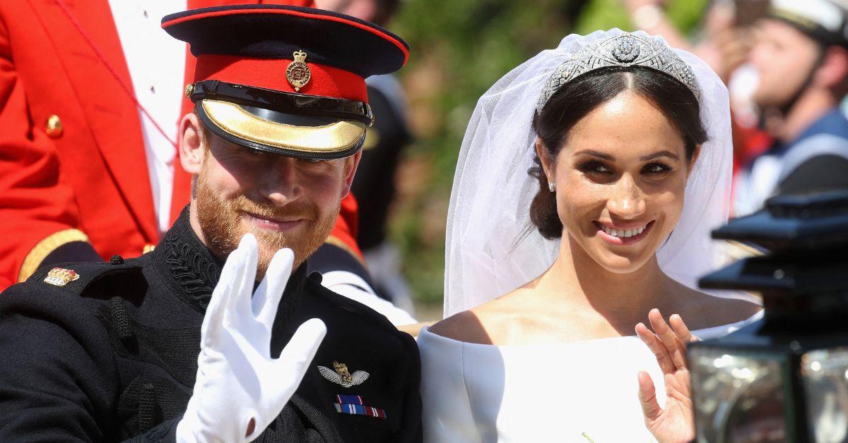 prince harry and meghan markle on their wedding day