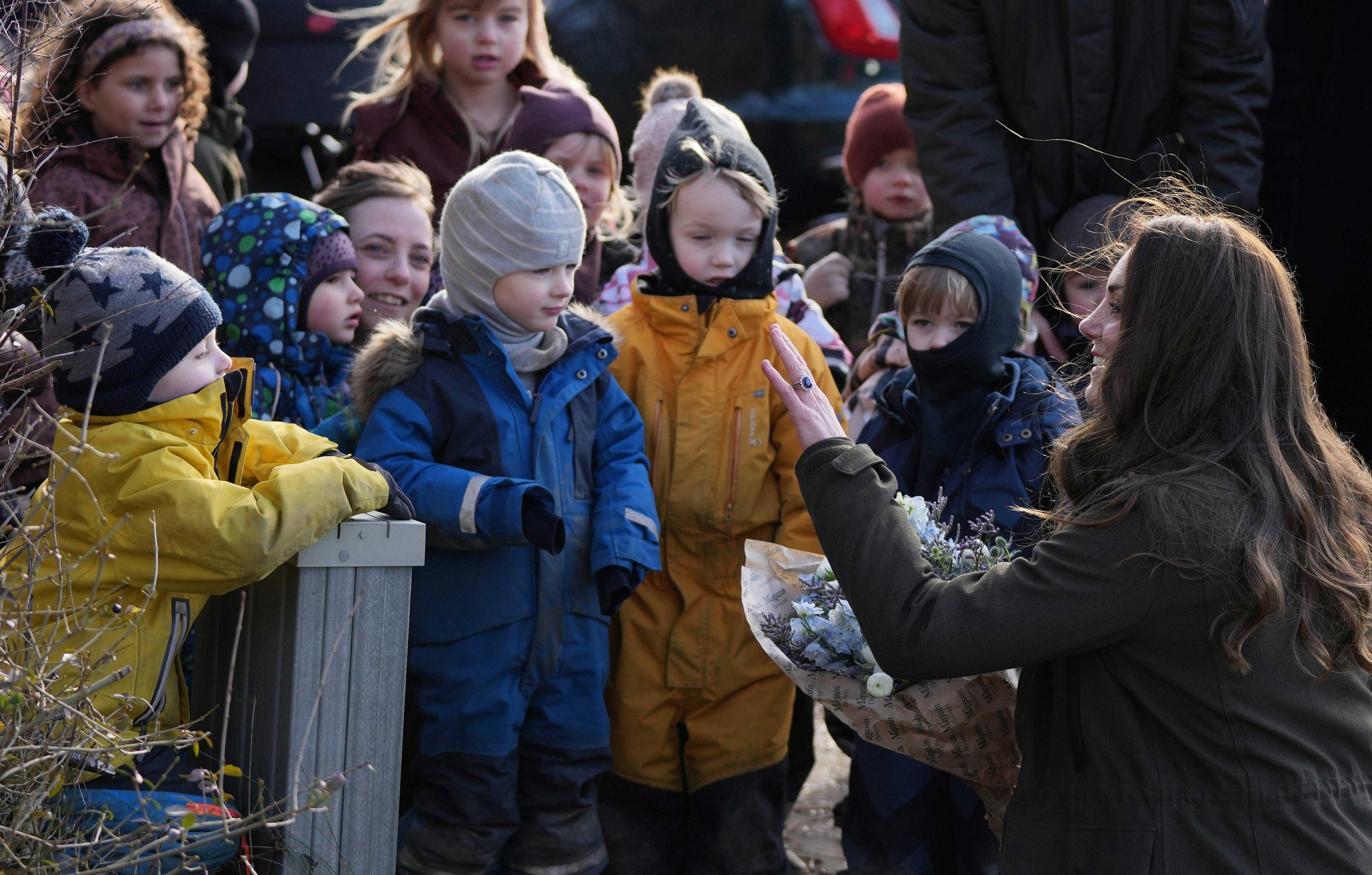 kate middleton visit to forest kindergarten