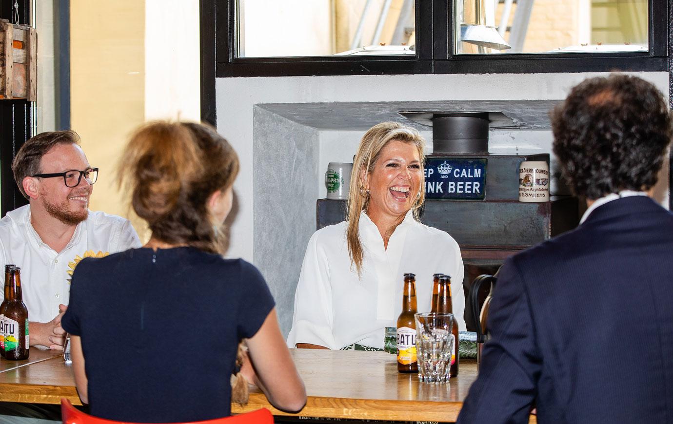 queen maxima visits gulpener beer brewery