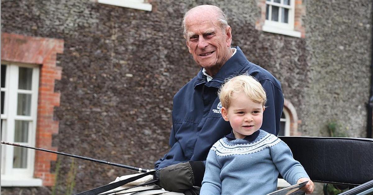 prince george pays tribute prince philip land rover birthday portrait