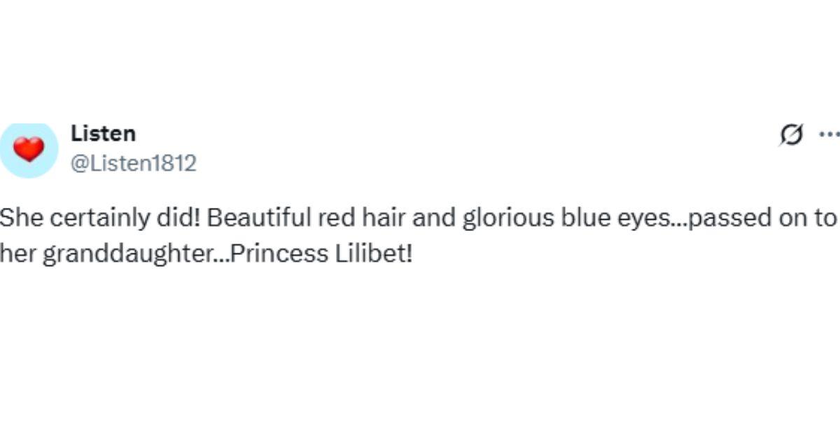 A netizen reacting to Meghan Markle's photo with Lilibet.