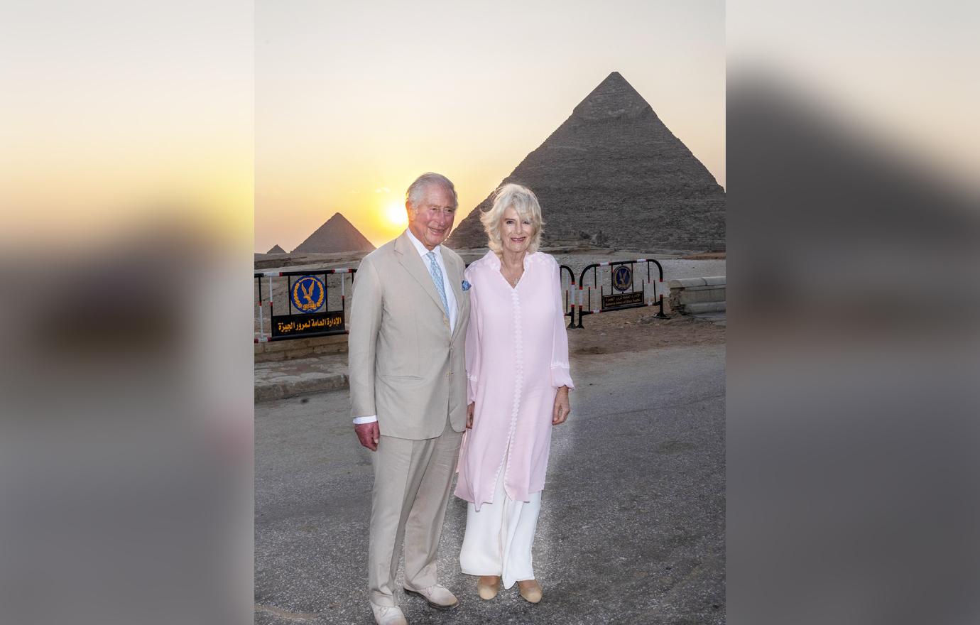 prince charles and camilla visited the great pyramids of giza and the great sphinx of giza