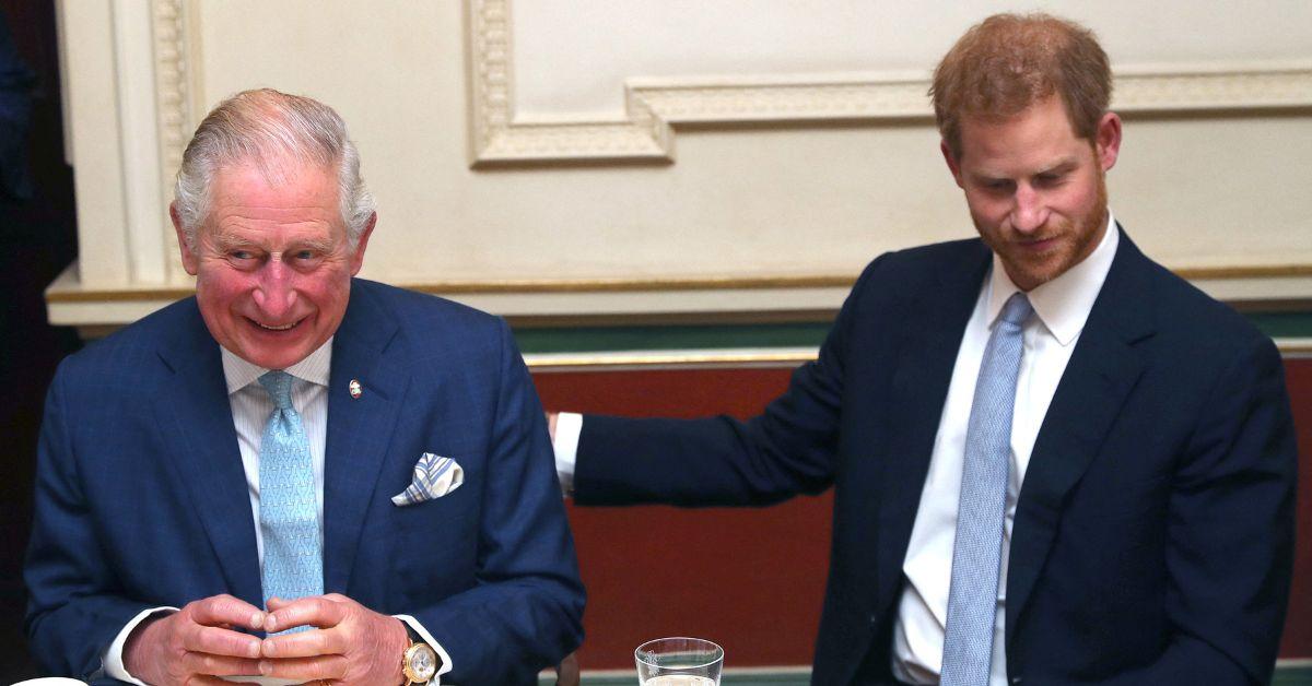 prince charles and prince harry grimacing