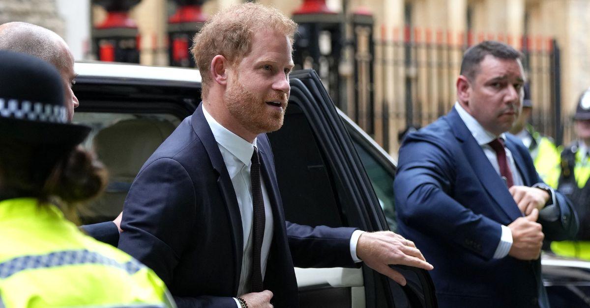 prince harry exiting vehicle