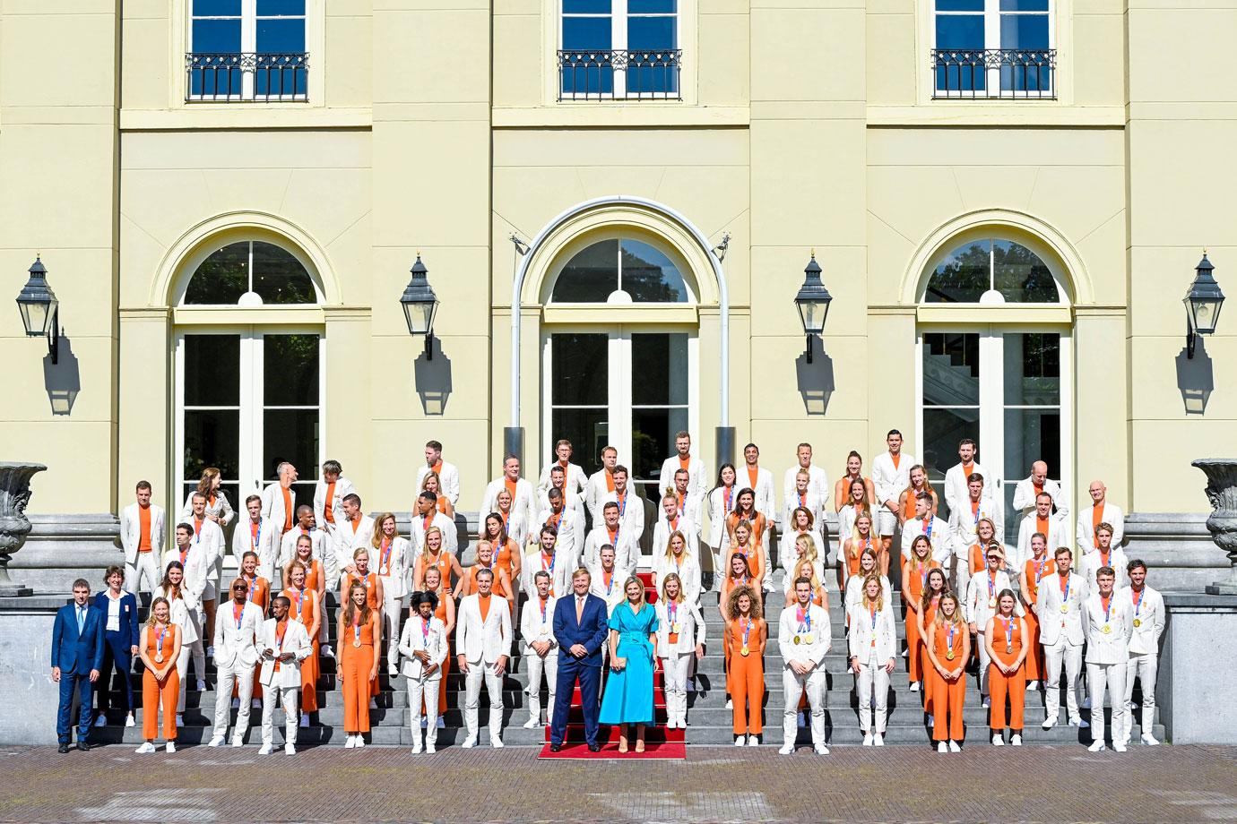 queen maxima and king willem alexander receive dutch olympic medal winners the hague