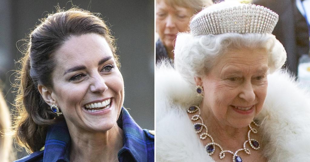Kate Middleton Borrowed Queen Elizabeth's Sapphire Earrings At 'Cruella