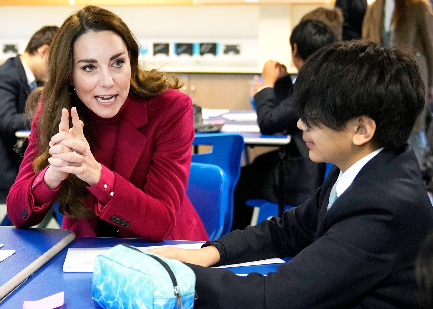 duchess kate visits nower hill high school