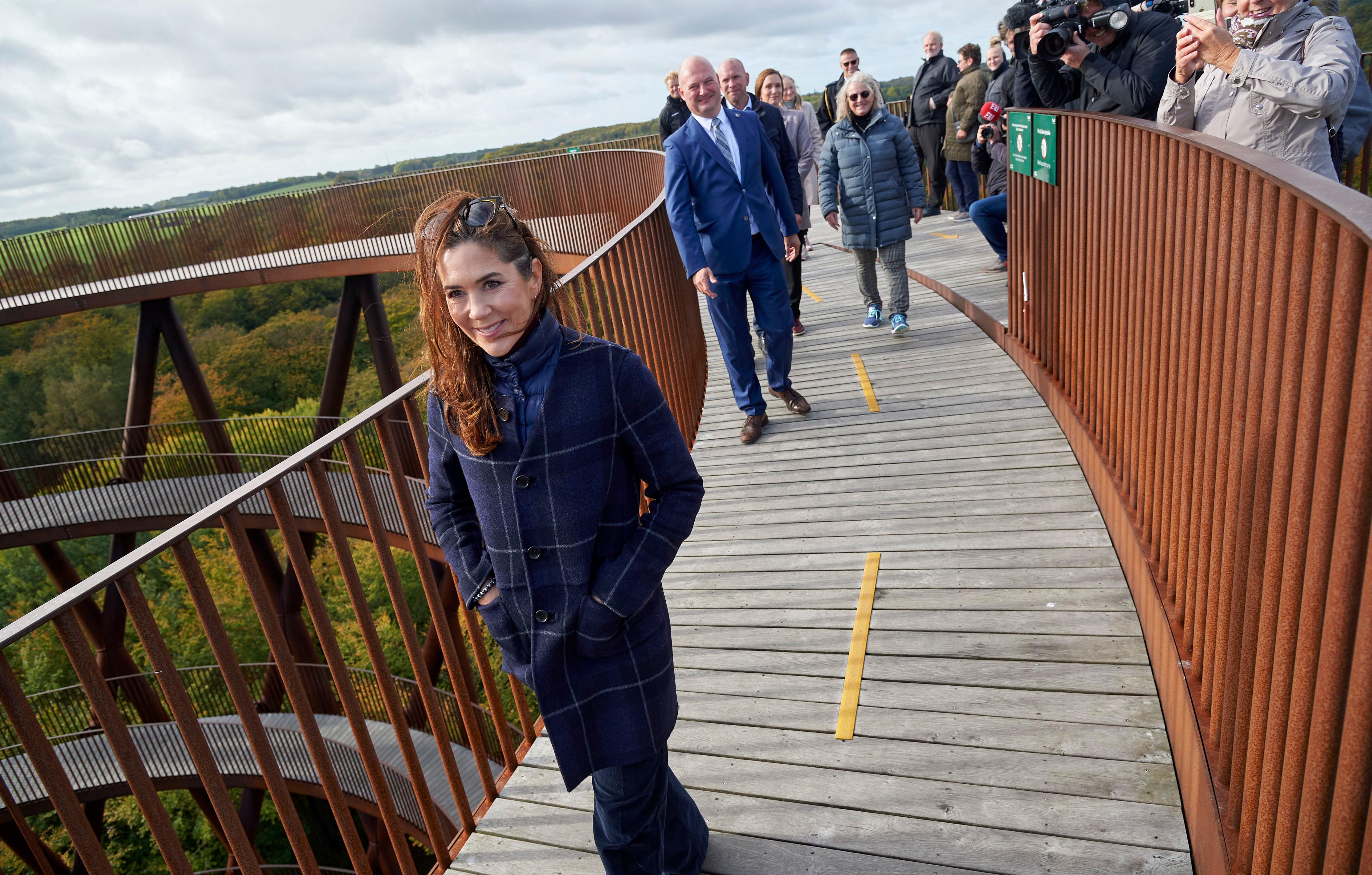 danish crownprince couple visit forest tower