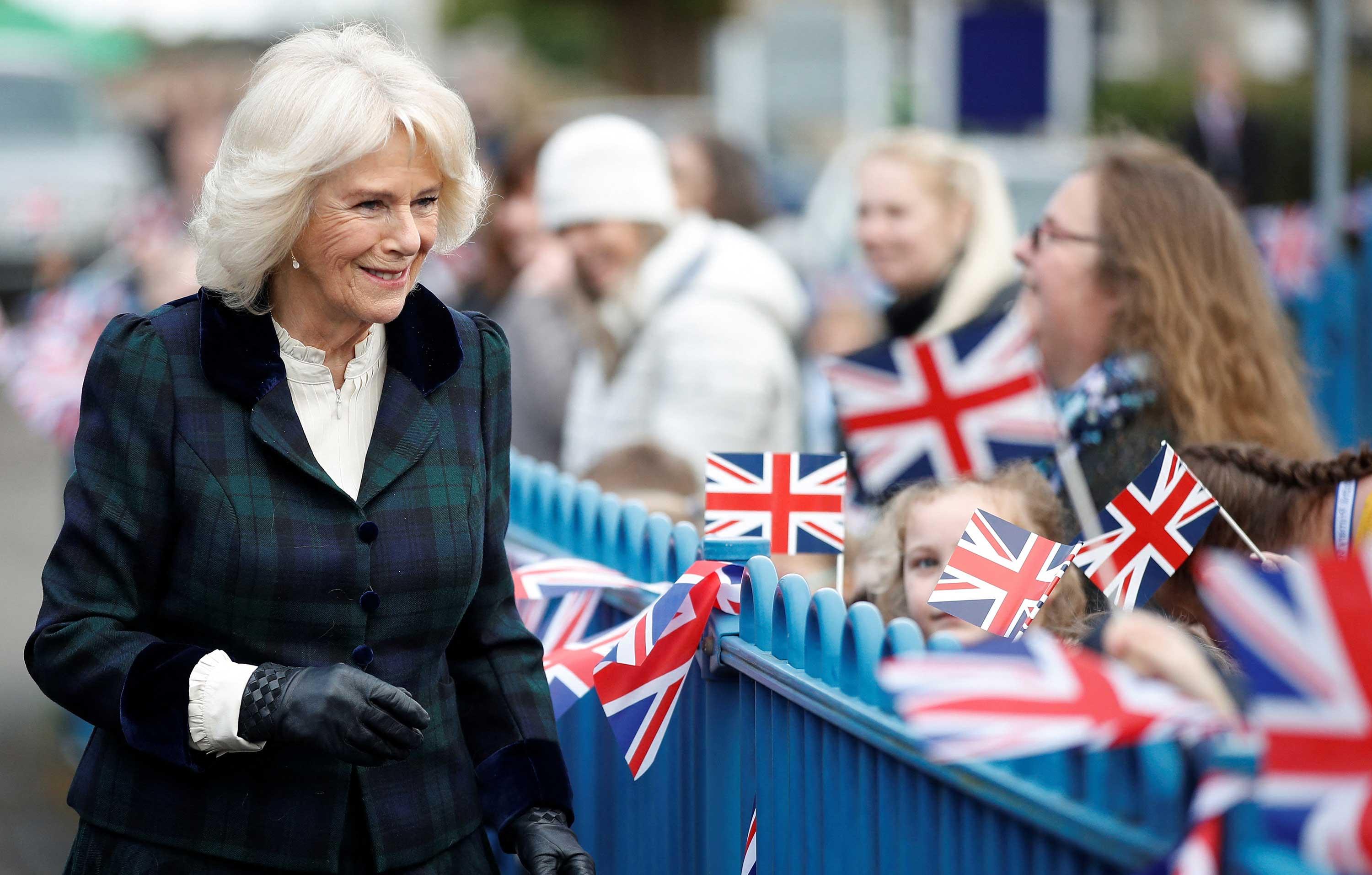 the duchess of cornwall visits roundhill primary school