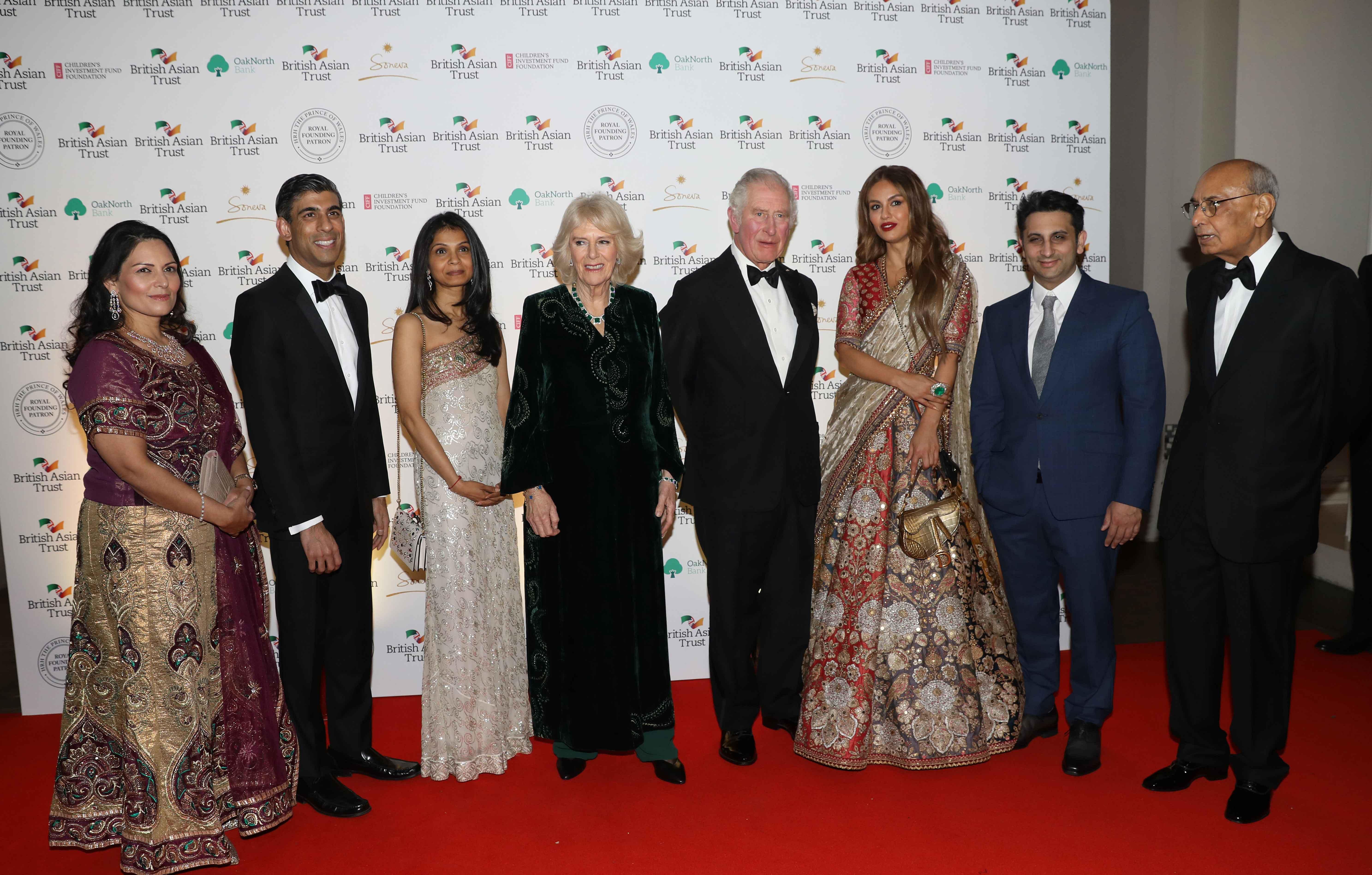 prince charles and the duchess of cornwall attend a british asian trust reception