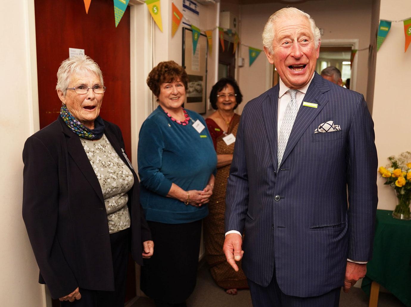 prince charles visits the gloucester and district samaritans