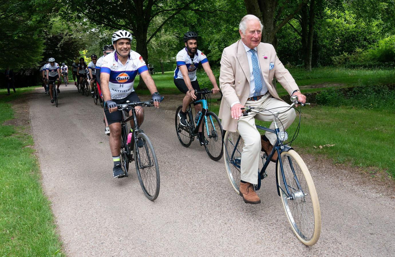 prince charles at palaces on wheels cycling event