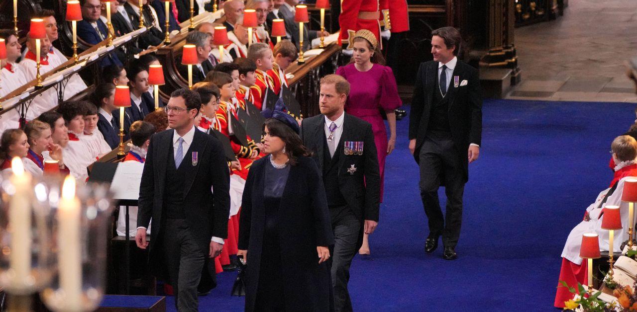 prince harry arrives at king charles coronaton