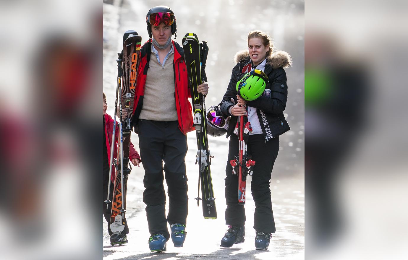 princess beatrice husband edoardo mapelli mozzi in verbier on skiing holiday