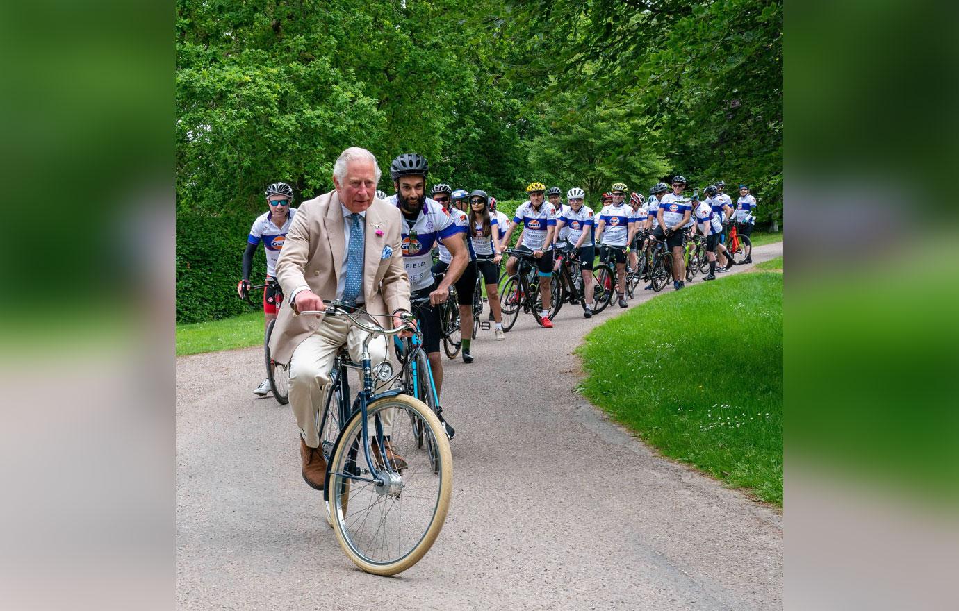 prince charles at palaces on wheels cycling event