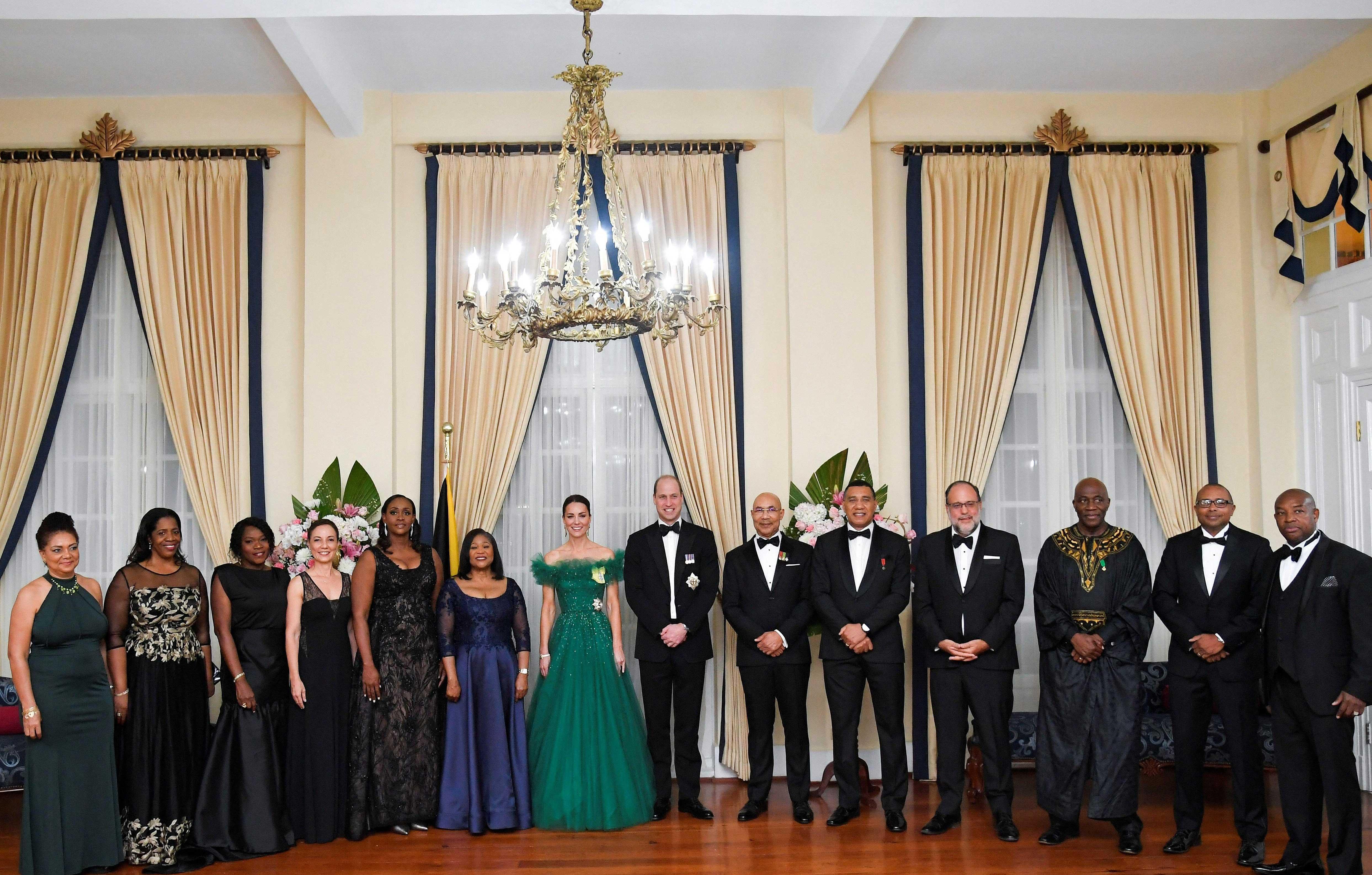 the duke and duchess of cambridge visit belize jamaica and the bahamas green dress