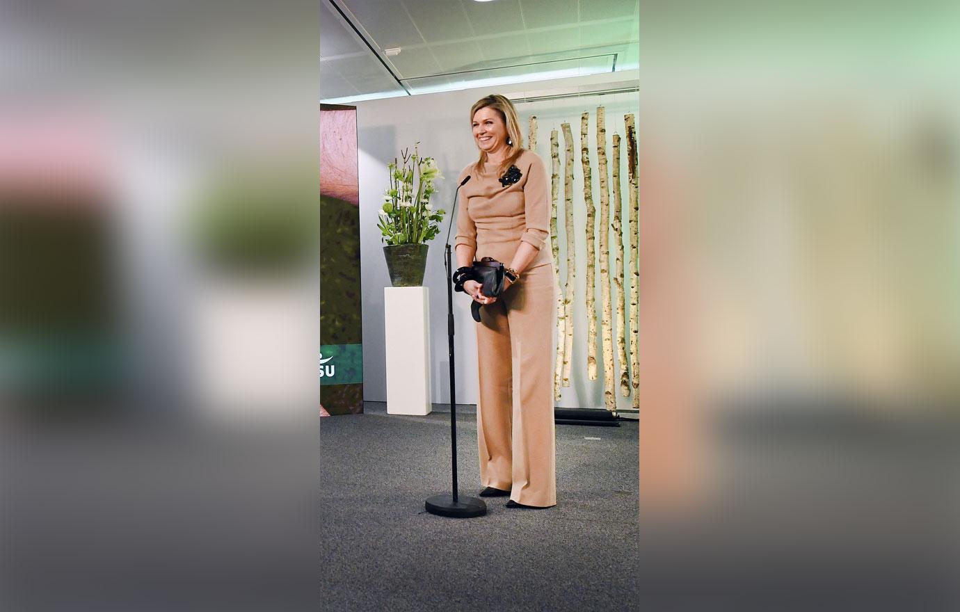 queen maxima of the netherlands visits a cleaning company